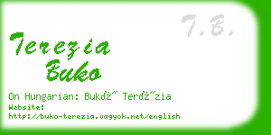 terezia buko business card